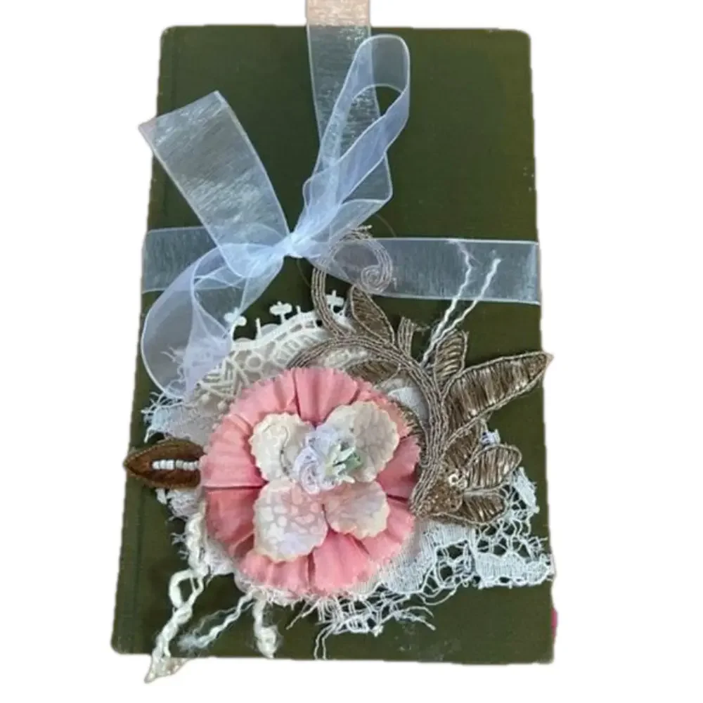 Handmade Small Art Journal Recycled Book Cover 56 Pages